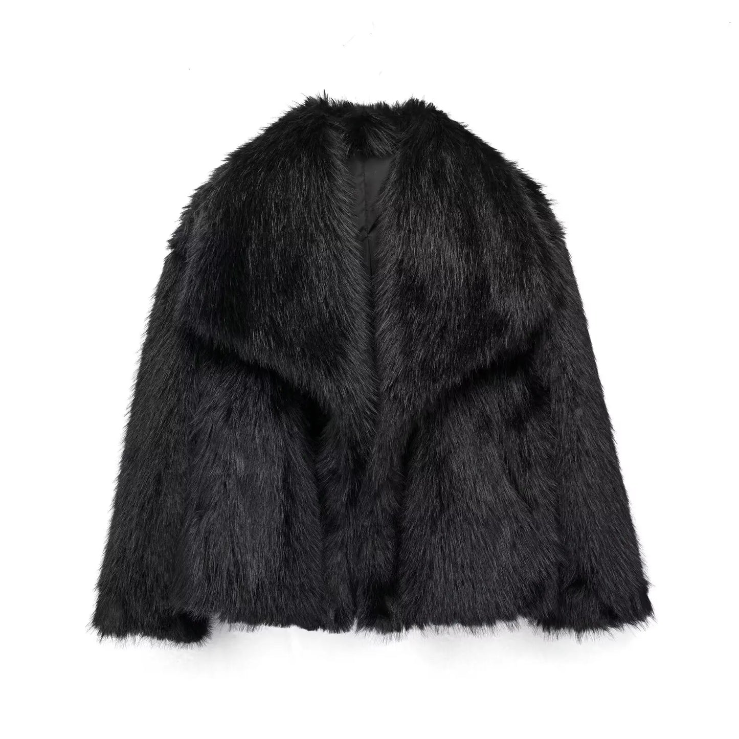 Veste Courte en Fausse Fourrure pour Femme